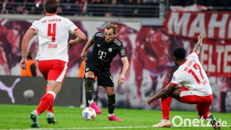 Können die Leipziger diesmal die Bayern-Offensive um Harry Kane (M) stoppen? (Archivbild) Bild: Jan Woitas/dpa