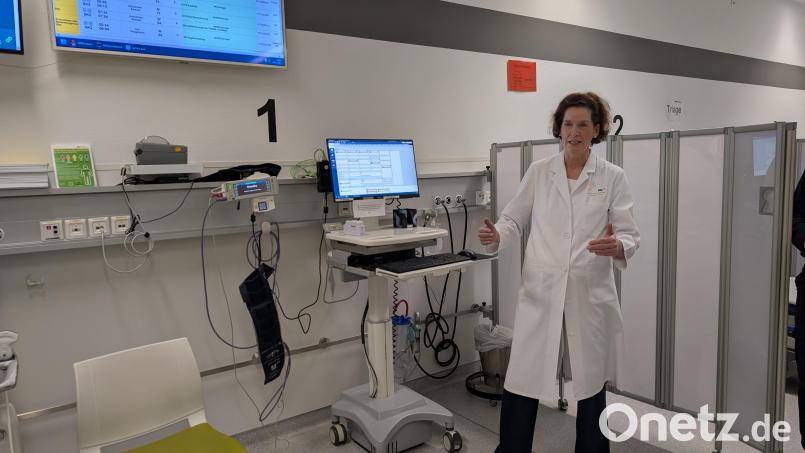 Professorin Dorothee Bremerich in der Zentralen Notaufnahme am Klinikum Weiden. Bild: wüw