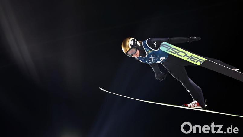 Skispringerin Agnes Reisch hat einen Trainingssprung ausgelassen. Bild: Daniel Karmann/dpa