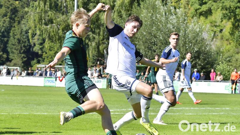 Härtetest gegen Bayernligisten: Trainer Tobias Rösl fordert von Michael Janner (links) und der DJK Ammerthal eine deutliche Leistungssteigerung gegen den SSV Jahn Regensburg II. Bild: Hubert Ziegler