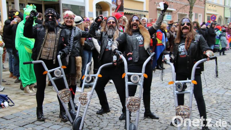 Die "Hardy Dangeroos" sorgten für Aufsehen in Marktredwitz. Bild: Konrad Rosner