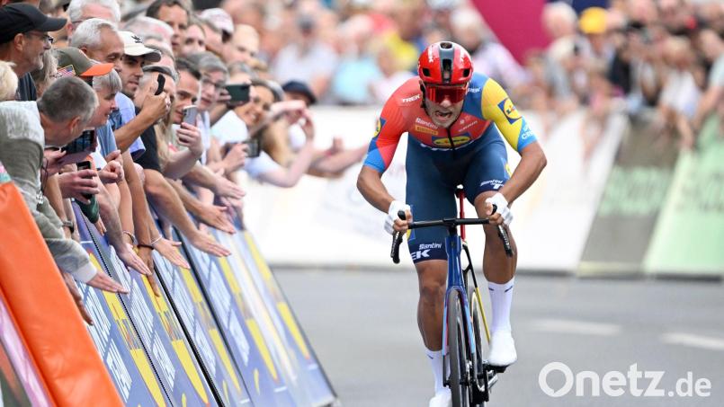 Der italienische Radprofi Jonathan Milan. (Archivbild) Bild: Federico Gambarini/dpa