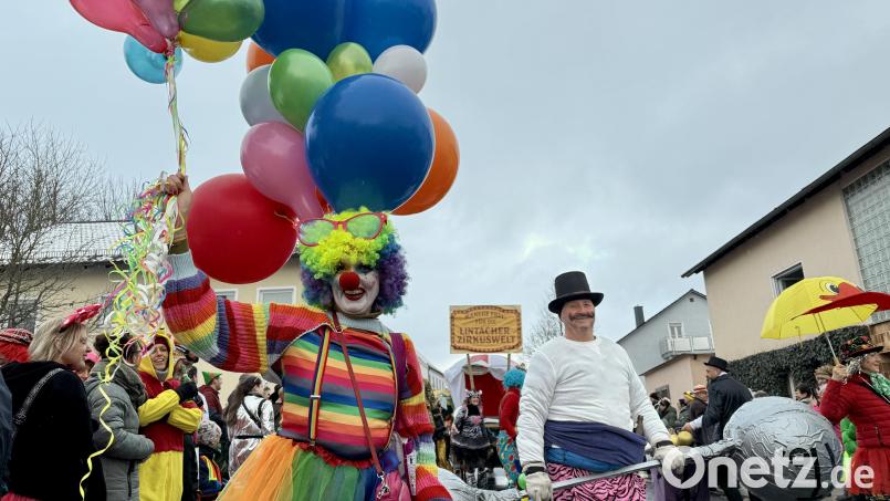Manege frei für den Zirkus aus Lintach beim Freudenberger Faschingszug. Bild: gri
