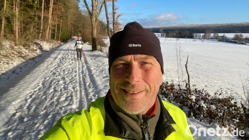 Uwe Bellmann beim Langlaufen rund um Ehenfeld. Das ist in diesem Jahr möglich. Bild: Bellmann/privat