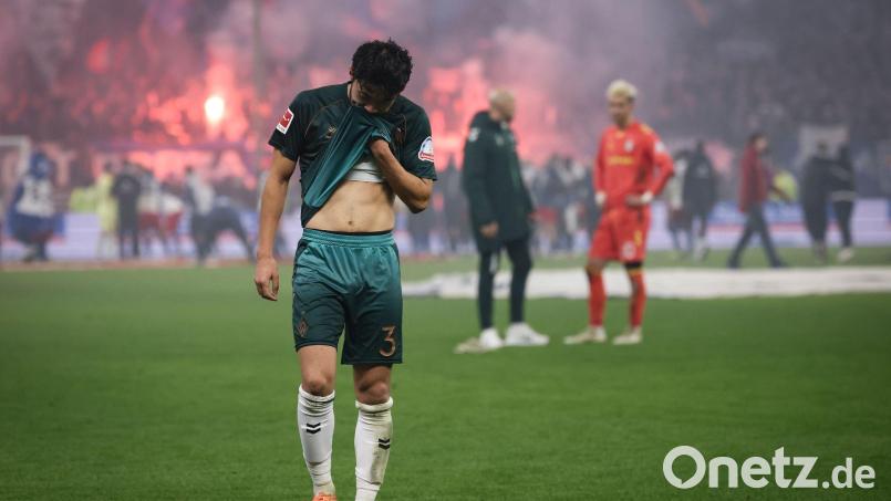 Hohe Geldstrafe für Werder Bremen. Bild: Christian Charisius/dpa