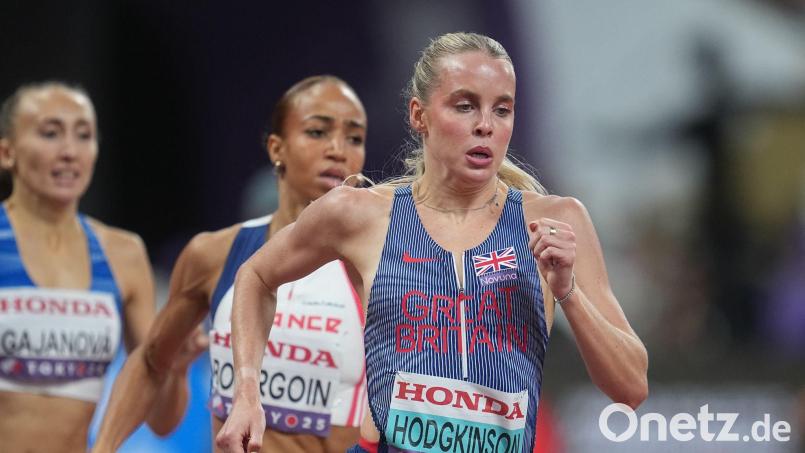 Keely Hodgkinson stellte einen Hallen-Weltrekord über 800 Meter auf. (Archivbild) Bild: Michael Kappeler/dpa