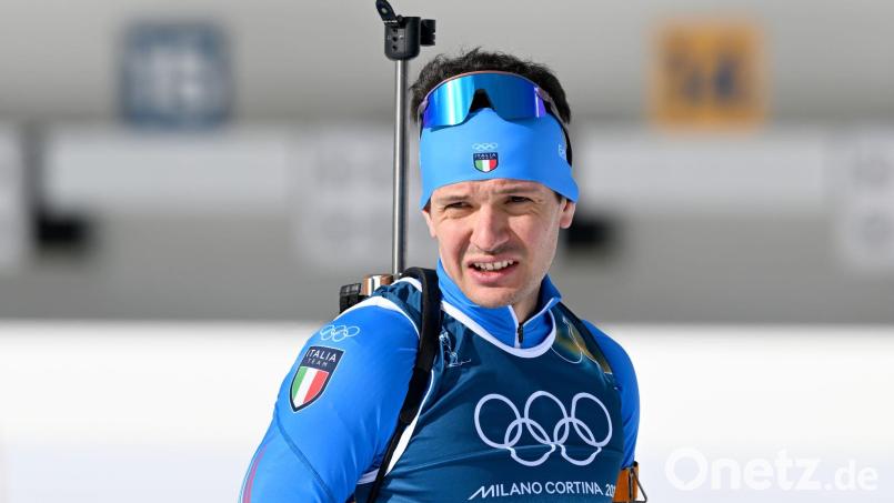 Tommaso Giacomel kam im Massenstart nicht ins Ziel. Bild: Hendrik Schmidt/dpa