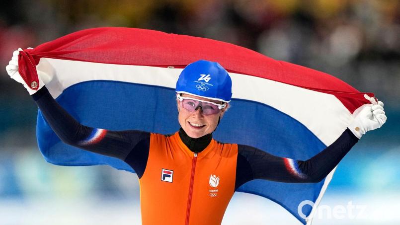 Marijke Groenewoud erlebte mit dem Olympiasieg und einem Heiratsantrag einen doppelten Glücksmoment. Bild: Ben Curtis/AP/dpa