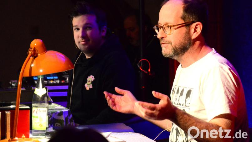 Florian Wein (links) und Markus Pleyer sorgten für gute Stimmung in Weiden. Bild: Kunz