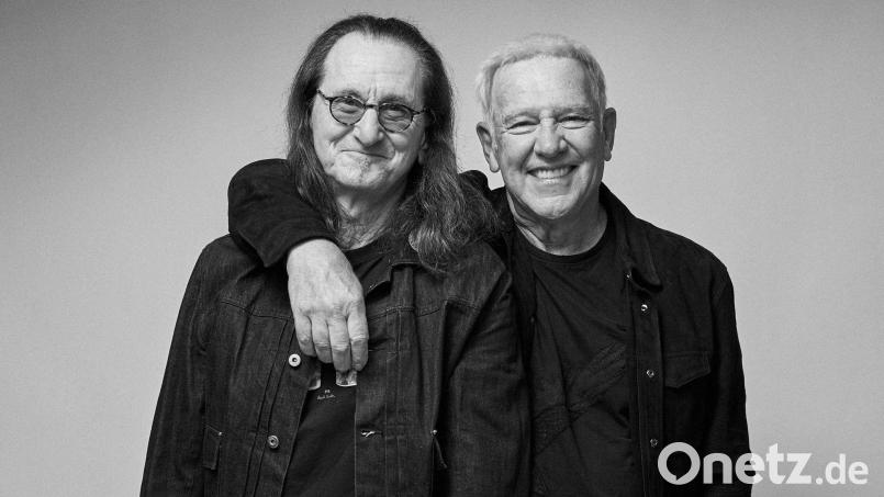 Kanadas Kultband: Geddy Lee (l) und Alex Lifeson gehen nach über zehn Jahren wieder als Rush auf Tournee. Bild: Richard Sibbald/Dreamhaus/dpa
