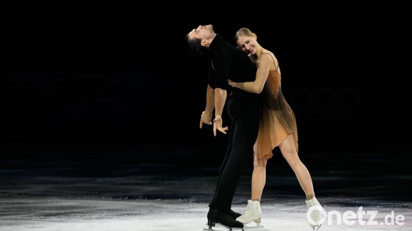 Minerva Hase (r) und Nikita Volodin hoffen auch bei der WM in Prag auf eine Topplatzierung. Bild: Ashley Landis/AP/dpa