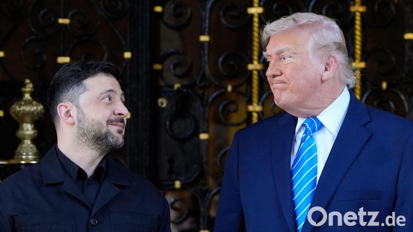 Selenskyj und Trump ziehen im Ukraine-Krieg offensichtlich nicht an einem Strang. (Archivbild) Bild: Alex Brandon/AP/dpa