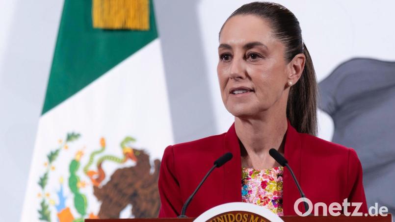 Präsidentin Sheinbaum garantiert die Sicherheit der Fußballfans bei der WM. (Archivbild) Bild: Presidencia de México/dpa