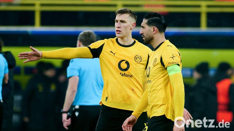 Die Abwehrbosse Nico Schlotterbeck und Emre Can absolvierten gemeinsam das Abschlusstraining. (Archivbild) Bild: Bernd Thissen/dpa