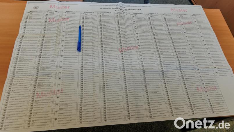 Der Stimmzettel für die Kreistagswahl in Schwandorf. Auf der Liste der FDP steht der verstorbene Wolf-Dieter Grahn als Kandidat. Bild: Hösamer