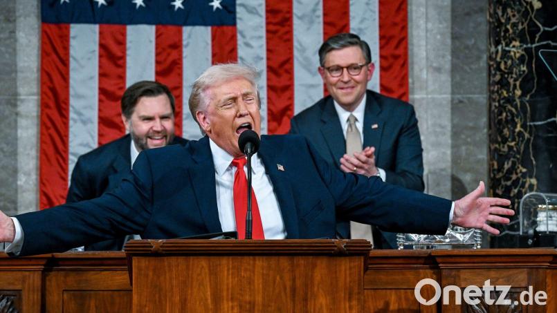Trump hält Rede zur Lage der Nation vor dem Kongress. Bild: Kenny Holston/Pool The New York Times/AP/dpa