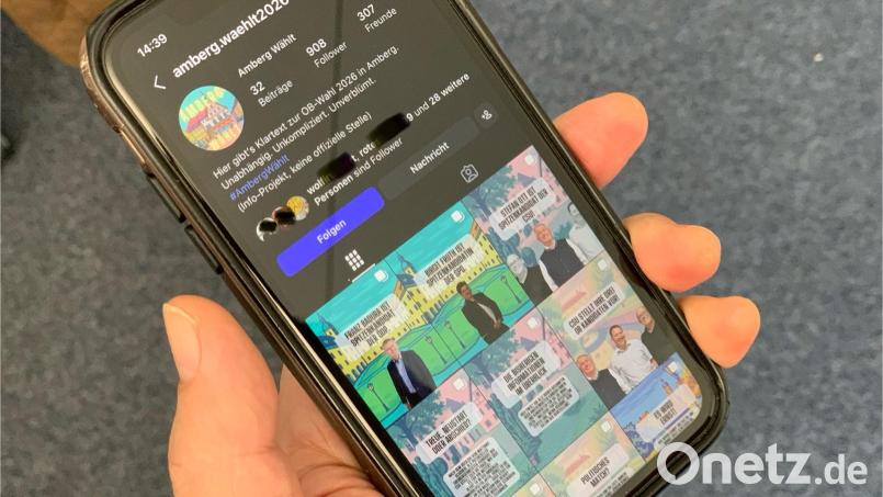 Die Instagram-Accounts "Amberg wählt" (Bild), "Ambergmeinestadt" oder "Ambergleben" versprachen, das lokale Geschehen in der Stadt Amberg zu beleuchten und die Kommunalwahl zu begleiten. Davon ist nichts mehr übrig geblieben. Ein Impressum fehlt bis heute. Bild: roa