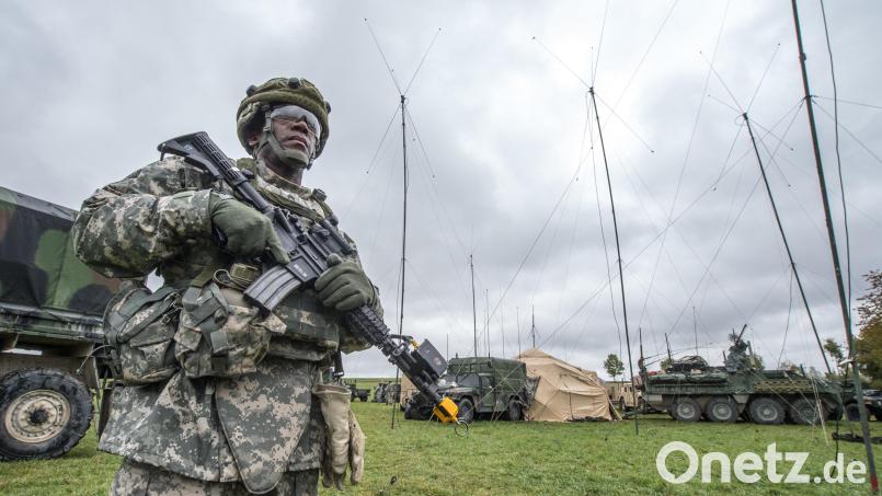 Die US-Armee passt auf. Auch in Grafenwöhr werden die Sicherheitsvorkehrungen erhöht. Bild: Armin Weigel/dpa