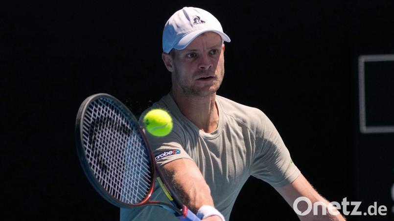 Tennisprofi Yannick Hanfmann steht in Chile im Finale. (Archivbild) Bild: Dita Alangkara/AP/dpa