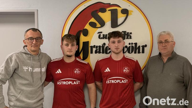 Luca Thiede (links) und sein Bruder Jonas laufen künftig für die SV Grafenwöhr auf. Bild: SV Grafenwöhr