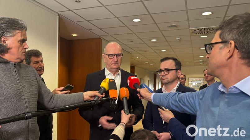 Die SPD von Ministerpräsident Dietmar Woidke und die CDU von Landeschef Jan Redmann stehen vor dem Abschluss der Koalitionsverhandlungen. (Archivbild) Bild: Oliver von Riegen/dpa
