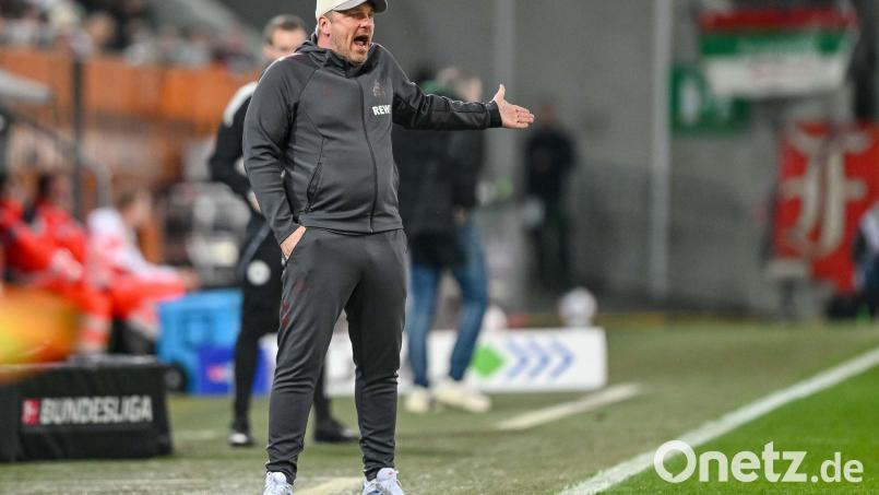 Angesprochen auf die Äußerungen von Bundestrainer Nagelsmann zu El Mala musste sich FC-Coach Kwasniok offensichtlich zurückhalten Bild: Harry Langer/dpa