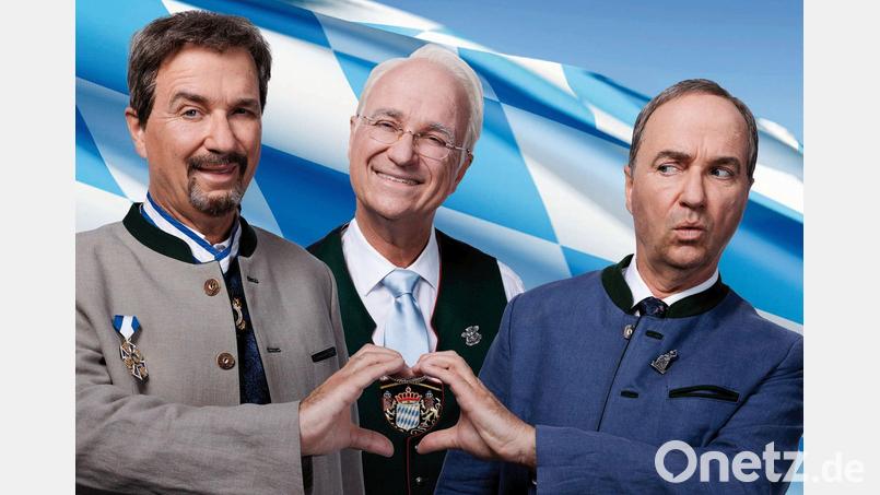 Wolfgang Krebs in seinen Paraderollen als Söder, Stoiber und Aiwanger. Bild: Severin Schweiger/exb