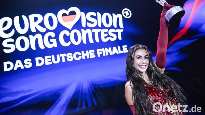 Sarah Engels freute sich beim deutschen Vorentscheid zum Eurovision Song Contest über ihren Sieg. (Archivbild) Bild: Britta Pedersen/dpa