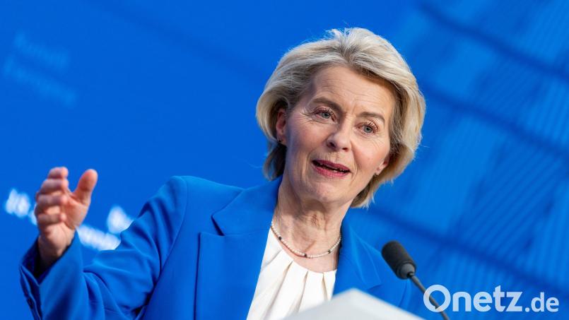 „Die Idee, dass wir uns einfach zurückziehen und aus dieser chaotischen Welt verabschieden können, ist nichts als ein Trugschluss“, sagte Ursula von der Leyen. (Archivbild) Bild: Michael Kappeler/dpa