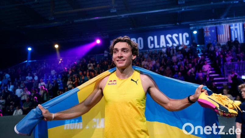 Der Schwede Armand Duplantis springt auch 2026 wieder in seiner eigenen Liga. Bild: Fredrik Persson/TT News Agency via AP/dpa