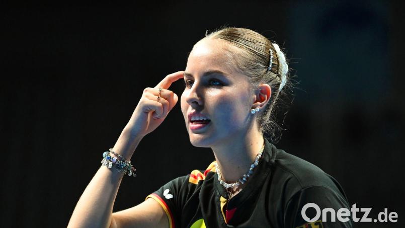 Tischtennis-Star Annett Kaufmann. Bild: Manfred Schillings/dpa