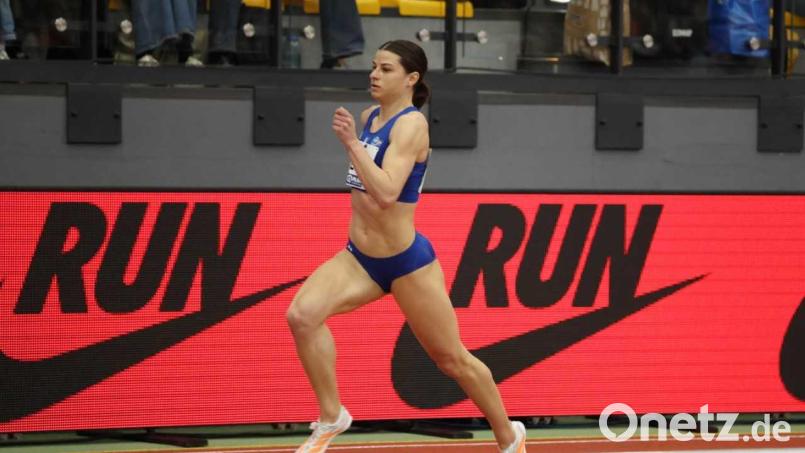 Knapp verpasst: Die Ambergerin Kathrin Fehm verpasste das Finale der Deutschen Hallenmeisterschaft über die 400 Meter um wenige Sekundenbruchteile. Bild: Theo Kiefner