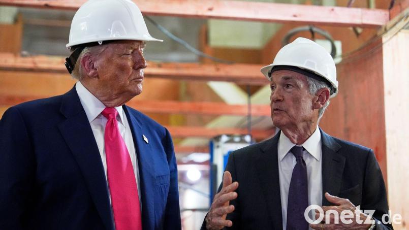 Trump attackierte immer wieder den Fed-Chef (Archivbild). Bild: Julia Demaree Nikhinson/AP/dpa