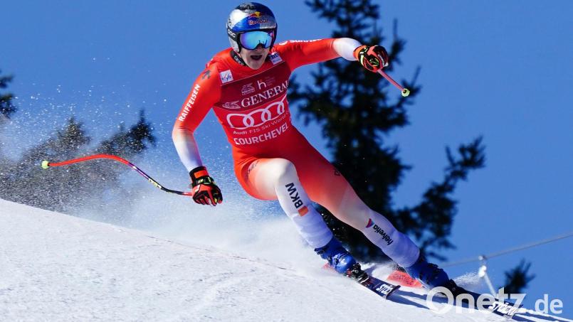 Marco Odermatt gewinnt die kleine Kristallkugel im Super-G Bild: Pier Marco Tacca/AP/dpa
