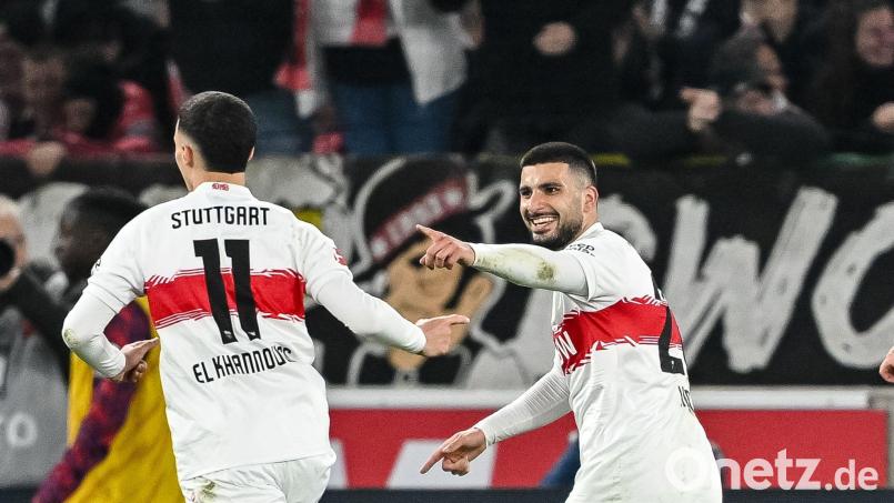 Trifft derzeit, wie er will: Stuttgarts Deniz Undav (r). Bild: Harry Langer/dpa