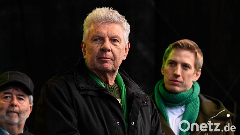 Reiter und sein Herausforderer Krause. Bild: Felix Hörhager/dpa