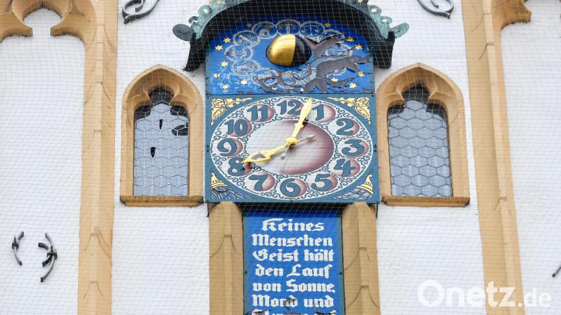 Die Amberger Geschichtsuhr zeigt 2034 das 1000-jährige Jubiläum der Stadt. Das soll ausgiebig gefeiert werden. Bild: Petra Hartl