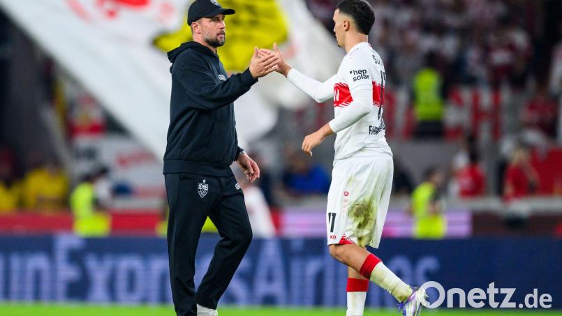 Sebastian Hoeneß und Bilal El Khannouss vom VfB Stuttgart (Archivfoto) Bild: Tom Weller/dpa