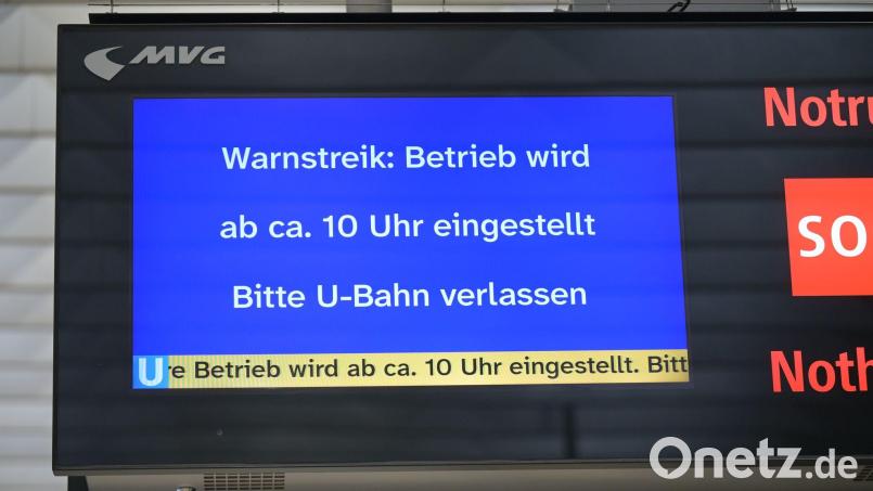 In München werden seit Mittwochvormittag Busse und Bahnen bestreikt. Bild: Malin Wunderlich/dpa