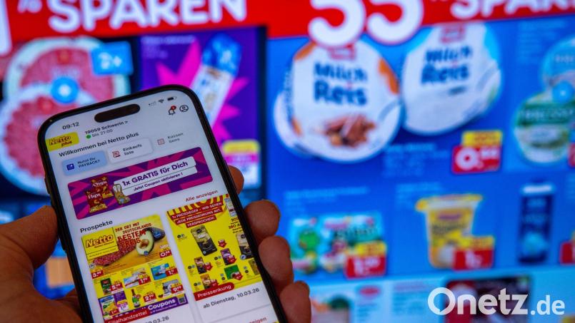 Discounter Netto bietet Kunden in seiner App zusätzliche Rabatte an. (Symboldbild) Bild: Jens Büttner/dpa