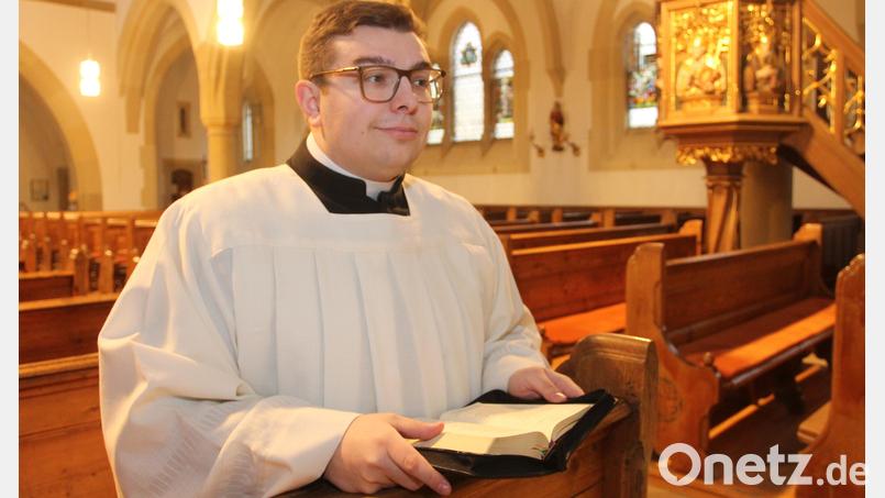 Steven Wucherpfennig in der Pleysteiner Pfarrkirche St. Sigismund. Bild: pi