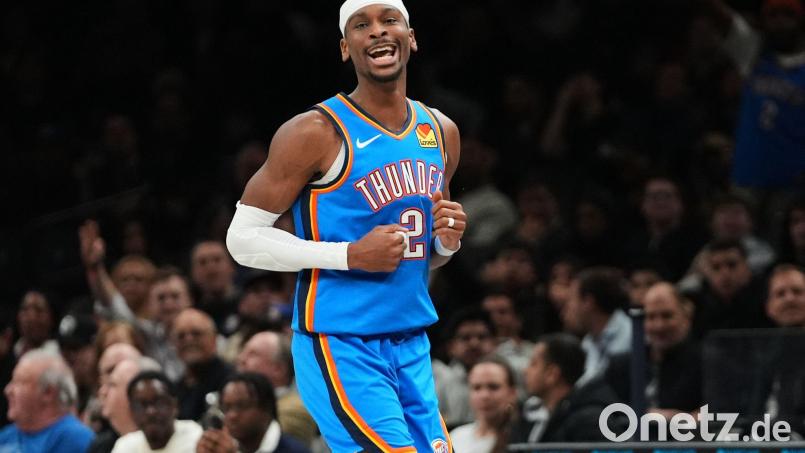 Hat schon wieder 20 Punkte erzielt und seinen Rekord ausgebaut: Shai Gilgeous-Alexander. Bild: Frank Franklin II/AP/dpa