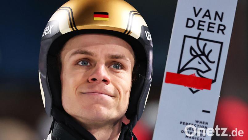 Andreas Wellinger war bester Deutscher in Norwegen. (Archivbild) Bild: Daniel Karmann/dpa