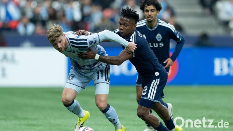 Timo Werner gewann mit San Jose gegen Vancouver um Thomas Müller. Bild: Ethan Cairns/The Canadian Press/AP/dpa