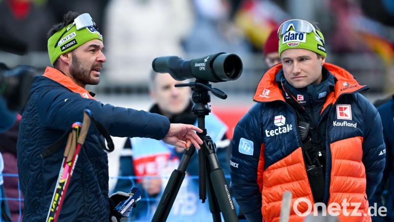 Kristian Mehringer (links) und Sverre Olsbu Röiseland verlassen das deutsche Team. (Archivbild) Bild: Sven Hoppe/dpa