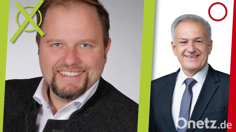 Ergebnis der Stichwahl am 22. März 2026: Im Landkreis Tirschenreuth gewinnt Hubert Schicker (FW) gegen Roland Grillmeier (CSU) gegen und wird damit Landrat. Grafik: Christian Gold