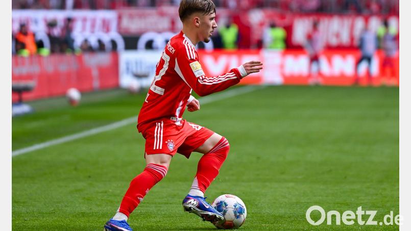Lennart Karl will beim Nationalteam so forsch zu Werke gehen wie im Bayern-Trikot. Bild: Sven Hoppe/dpa