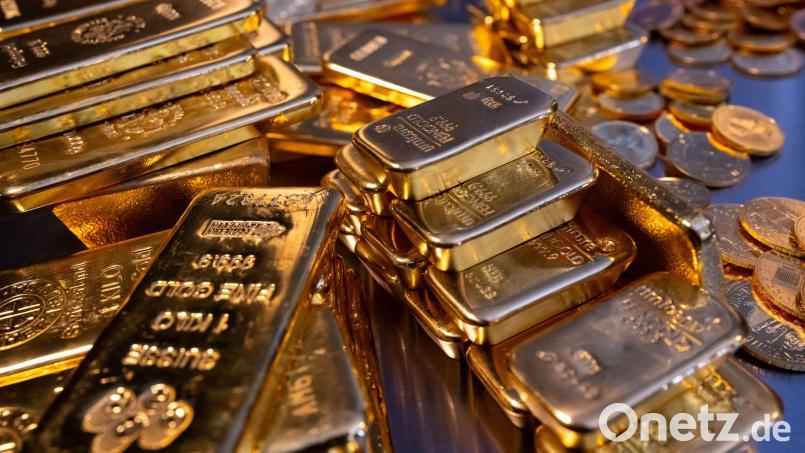 Doch kein sicherer Hafen? Der Goldpreis fällt weiter. Bild: Sven Hoppe/dpa