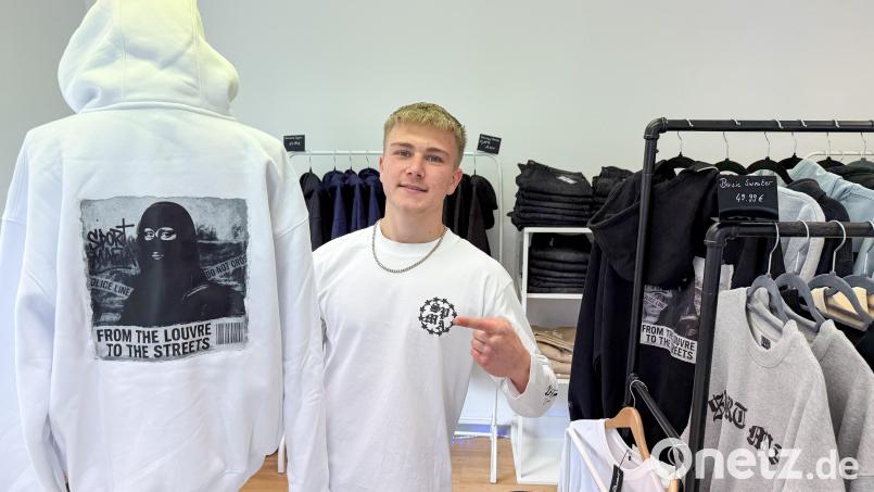 Luca Luft war rund zwei Wochen im Stadtlabor Amberg, um sein Modelabel "Sportmafia" zu präsentieren. Bild: Petra Hartl