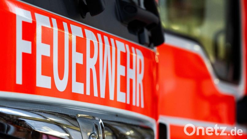 Feuerwehrleute versuchen die Flammen zu löschen. (Symbolbild) Bild: Soeren Stache/dpa